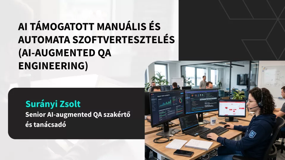 AI t&aacute;mogatott manu&aacute;lis &eacute;s automata szoftvertesztel&eacute;s (AI-augmented QA engineering)