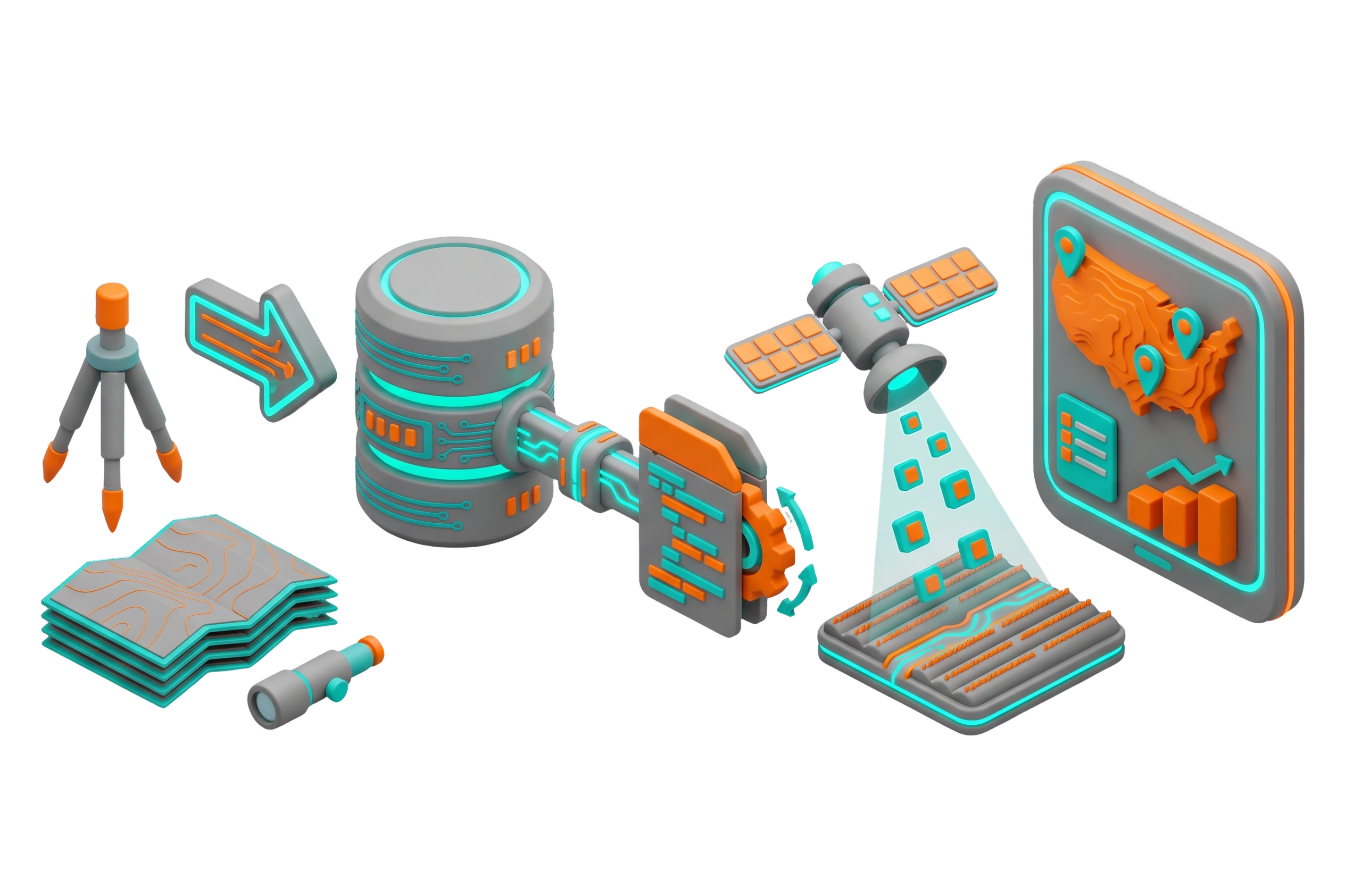 A képzés témájának illusztrációja — Térinformatikai fejlesztő és elemző képzés - Next-gen GIS Developer and Analyst